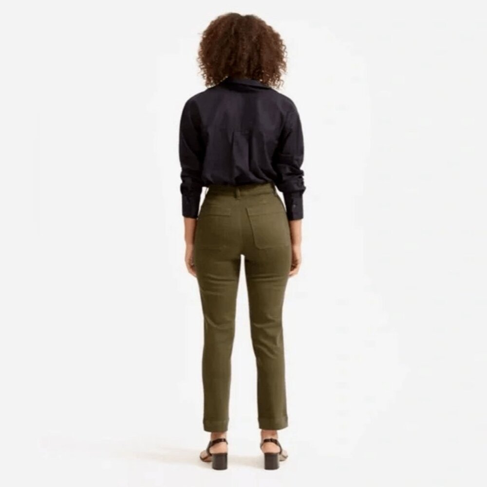Everlane Slim Leg Crop 2 Lunar Green - Picture 2 of 8